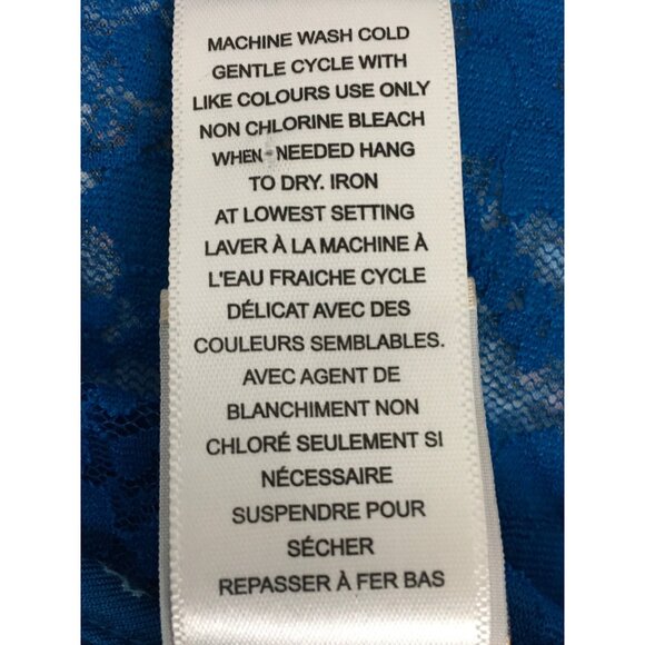 In Bloom By Jonquil Tank Top Size M Blue Patterned Front Lace Racerback New - Picture 13 of 15